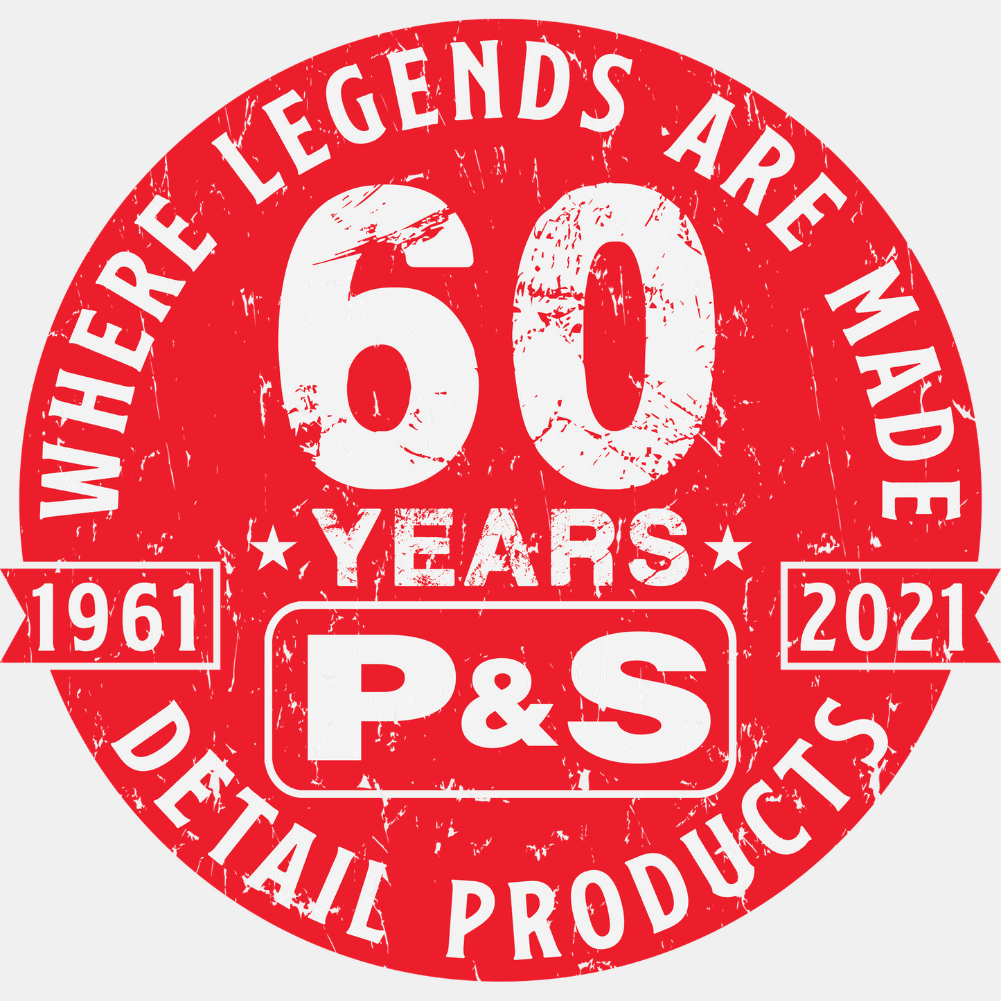 P & S Detail Products 60th Anniversary Giant Sticker AD12-60YRLOGO