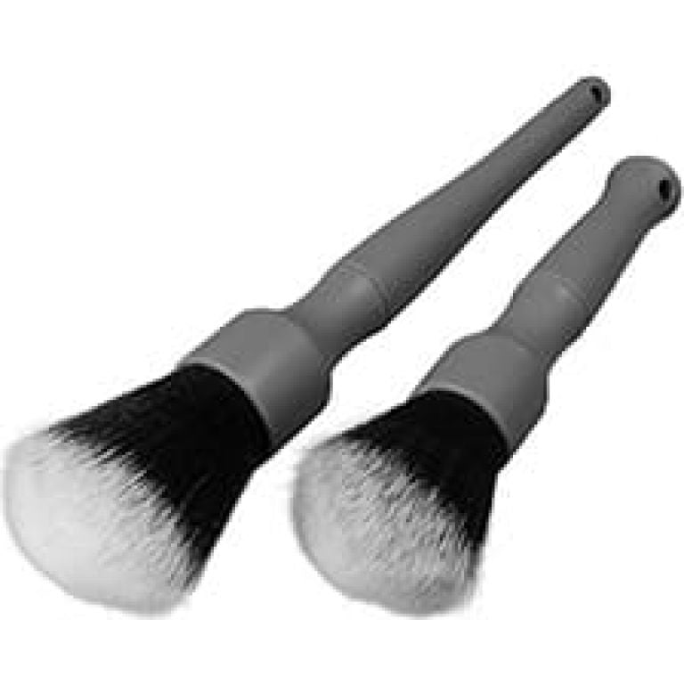The Rag Company DETAIL FACTORY Tri-Grip Detail Brush Set (Short/Long Combo) – GREY DFBRUSHSETFINETRIGRIPGRY