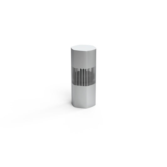 Luxury Bollard Spkr, 6in Sub, 360deg 4.5in 8hm/70v, Silver