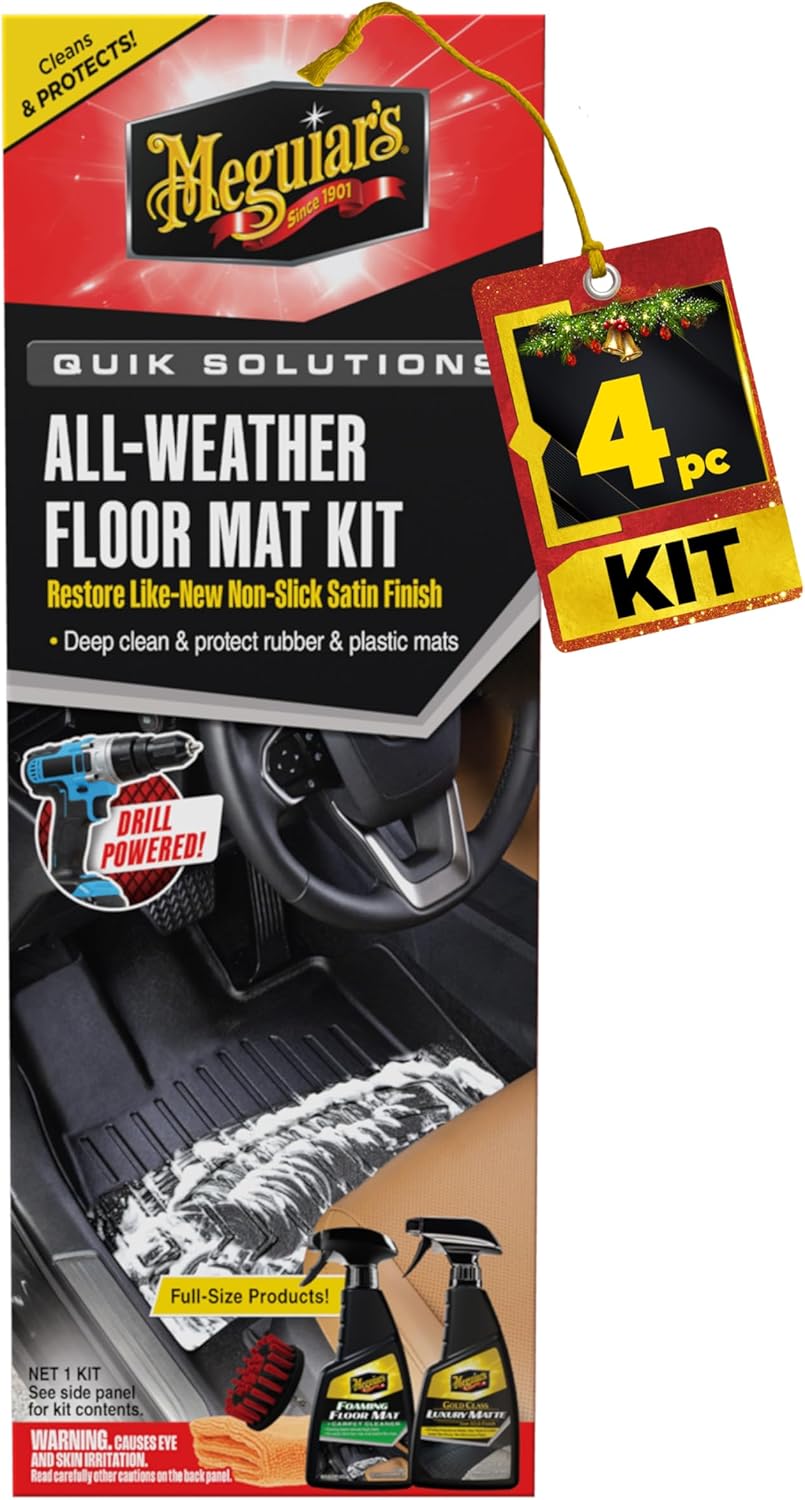 Meguiar's Quik Solutions All-Weather Floor Mat Kit, G55267 MEGG55267