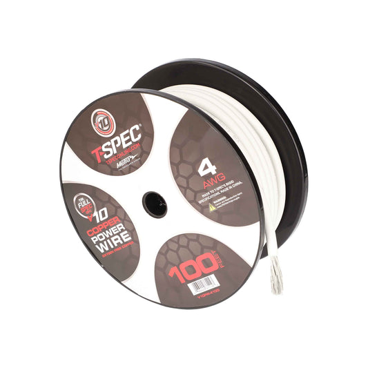 V10 OFC Tinned Power Wire | 4 AWG | 100 ft. | Pearl