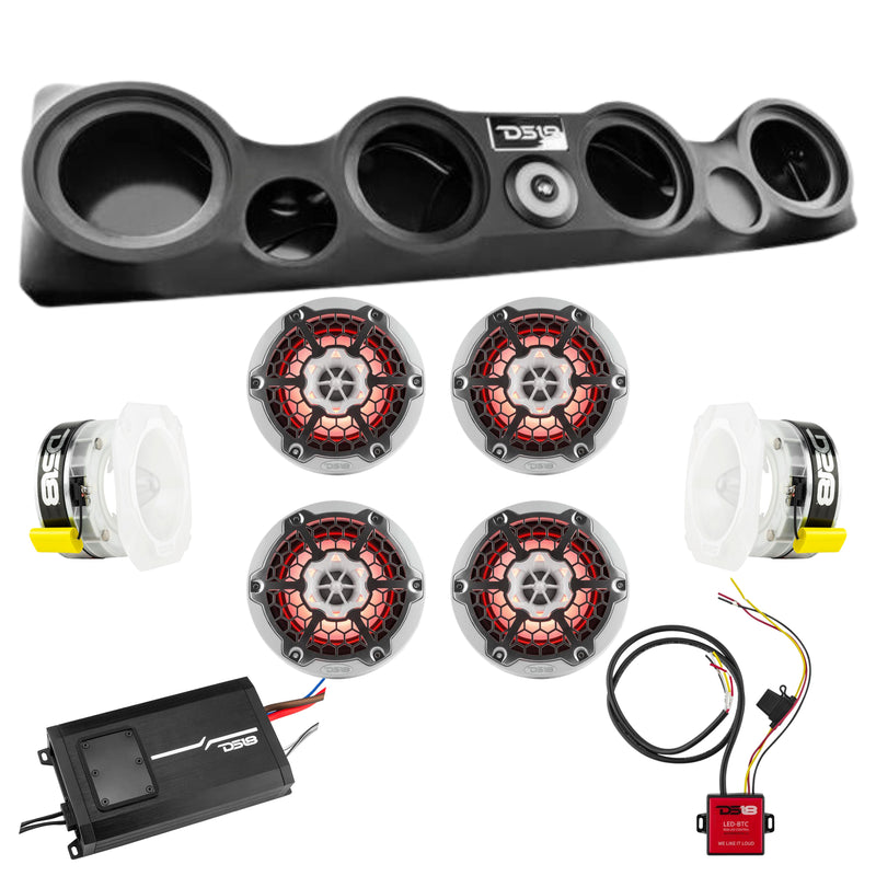 DS18 UTV Audio Pod DS-TJ-SBAR-COMBO-WH