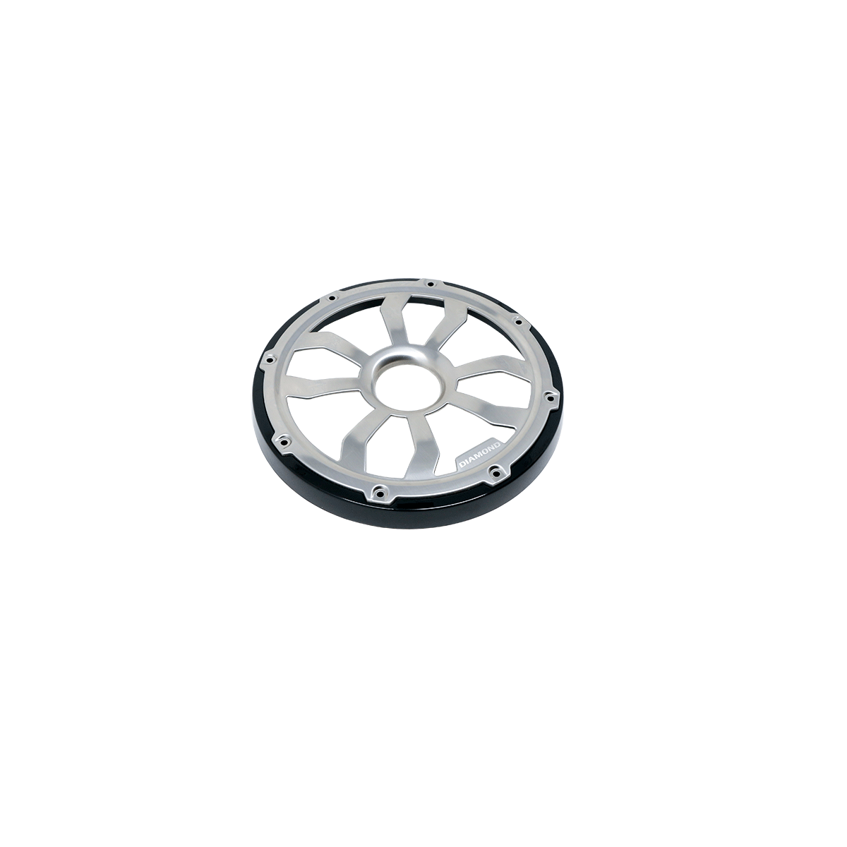 6.5" Flush Mount Speaker Grills - Black/Brushed Aluminum (Pair) - HXM65FGB