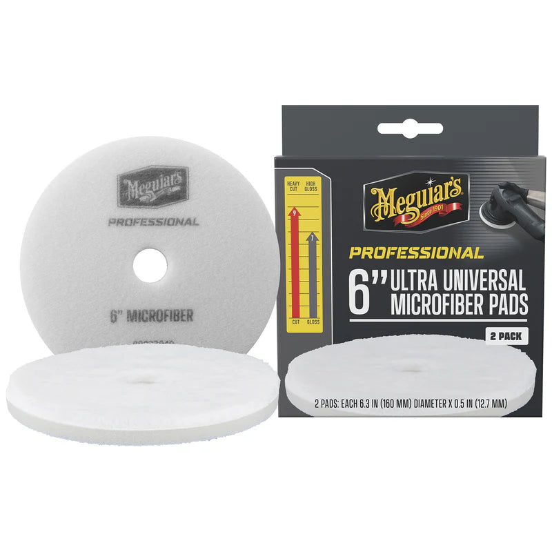Meguiar's 6 inch Ultra Universal Microfiber Pads, M6MFP2 MEGM6MFP2