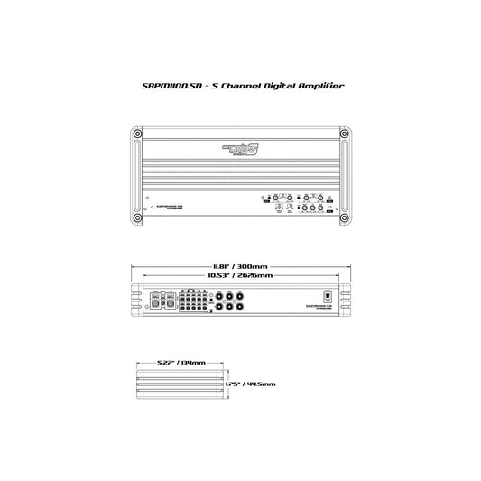 5-Channel SRPM Stroker Full Range Class-D Amplifier (White) - SRPM1100.5DW
