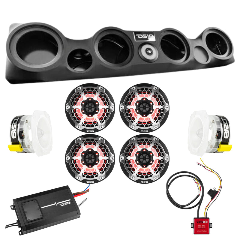 DS18 UTV Audio Pod DS-TJ-SBAR-COMBO