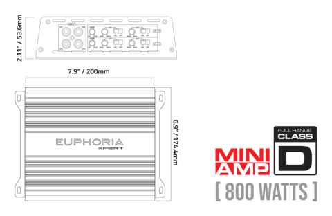 DB Drive Euphoria XPERT EX4 800 watt 4 channel amplifier