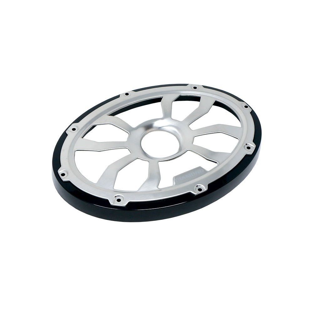 6"x 9" Flush Mount Speaker Grills - Brushed Aluminum/Black (Pair) - HXM69FGB