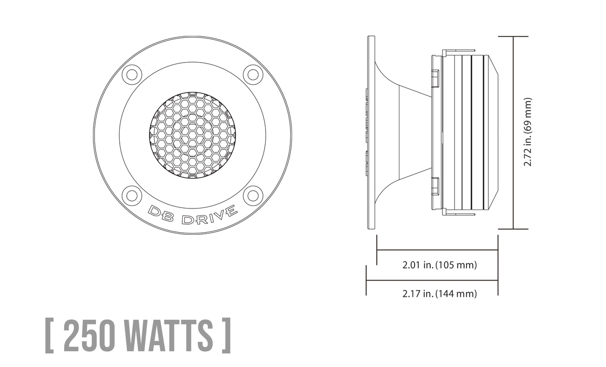 DB Drive Euphoria XPERT - EXT1.5NH 1.5″ HIGH OUTPUT XPERT NEO SUPER TWEETER SINGLE