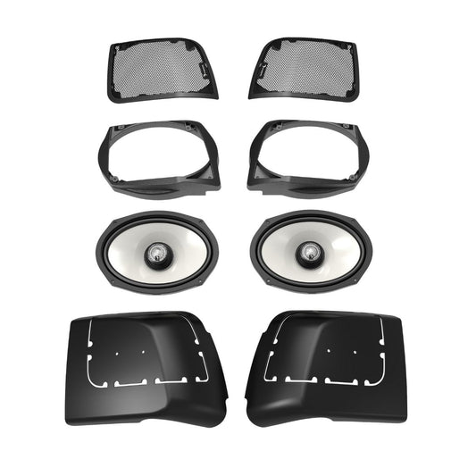 2014-2023 Harley Davidson® Cut In Lid Kit with HXM69F2 (2Ω) Speakers - MSHXM692LK