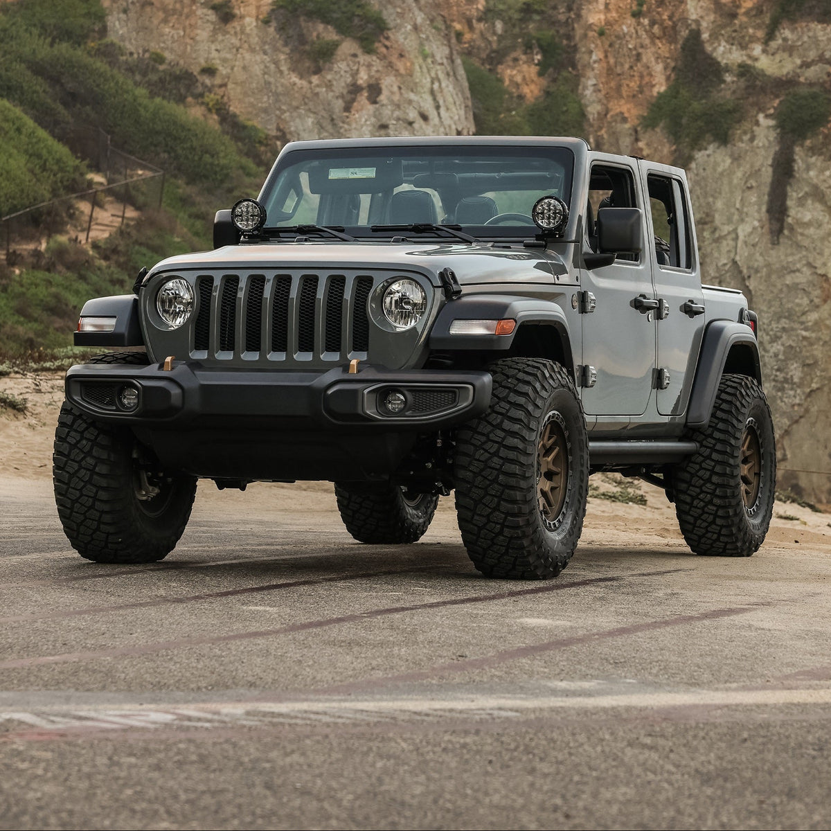 Jeep enthusiast vehicle inside the Wide Open Sound facility