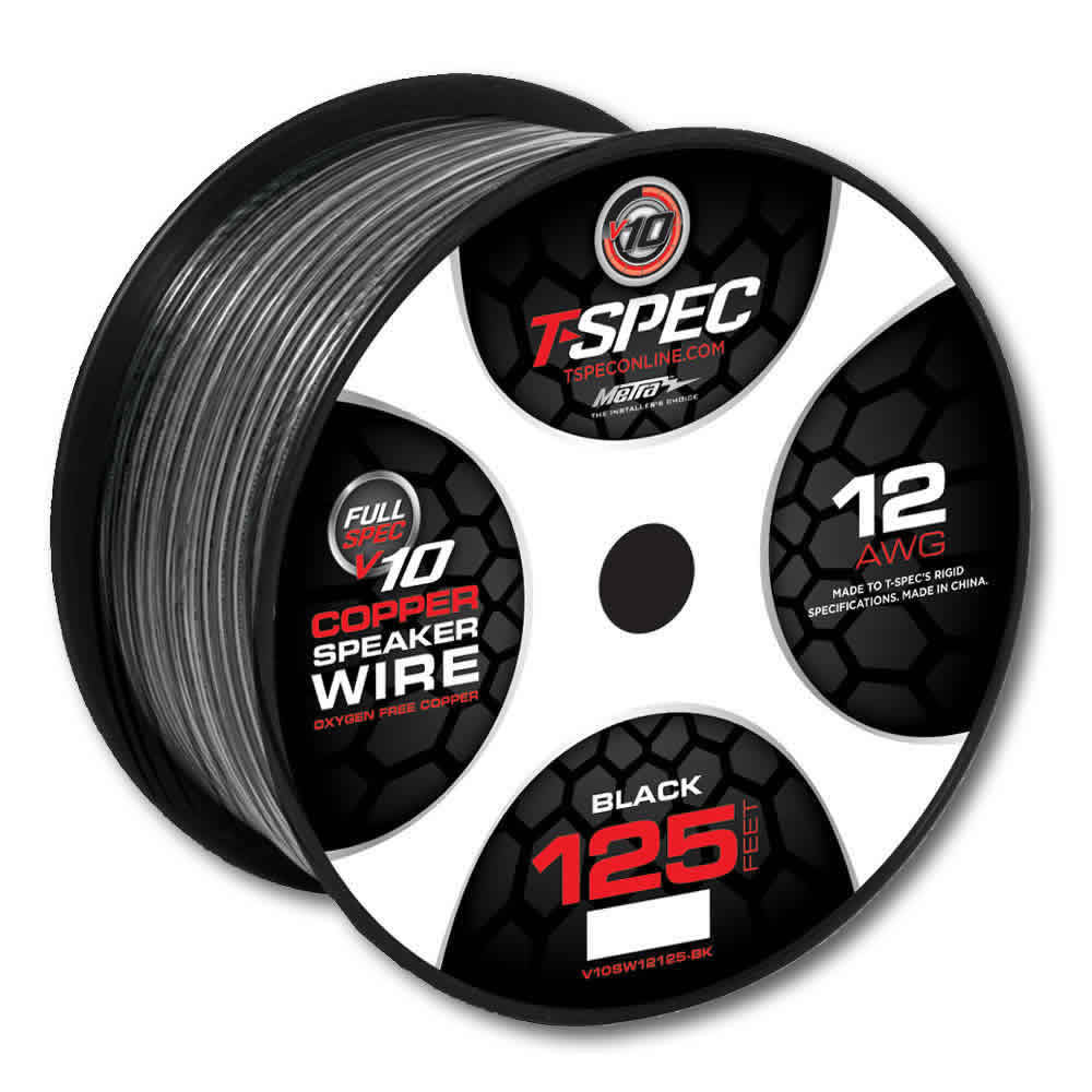 V10 OFC Speaker Wire | 12 AWG | 125 ft. | Black