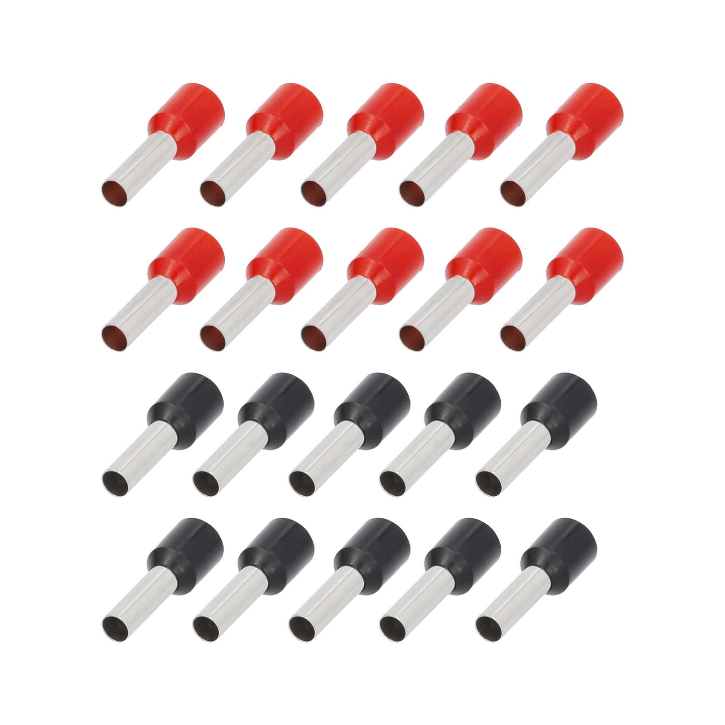 Ferrules Refill Pack | 10GA | Red/Black | 20 Piece