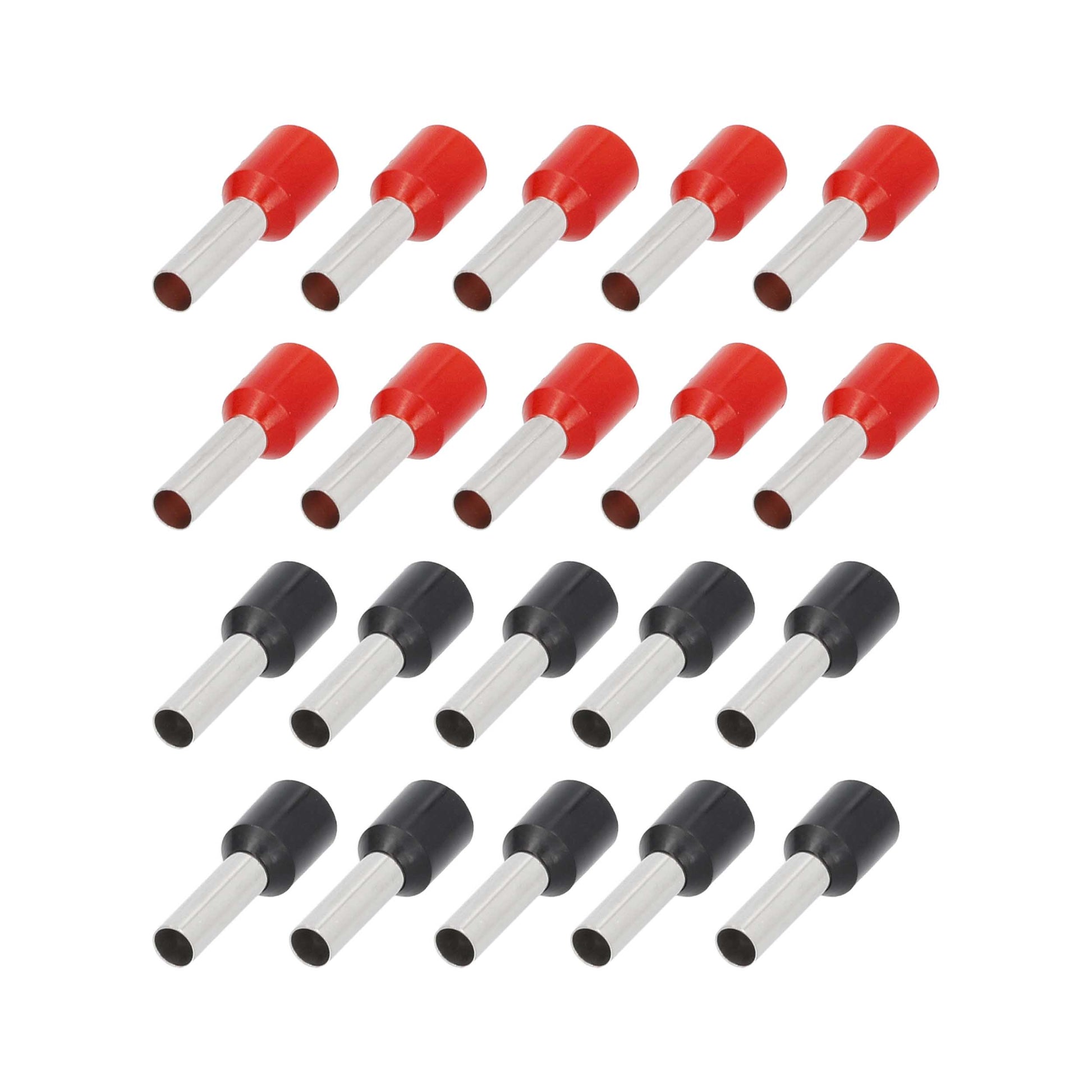 Ferrules Refill Pack | 10GA | Red/Black | 20 Piece