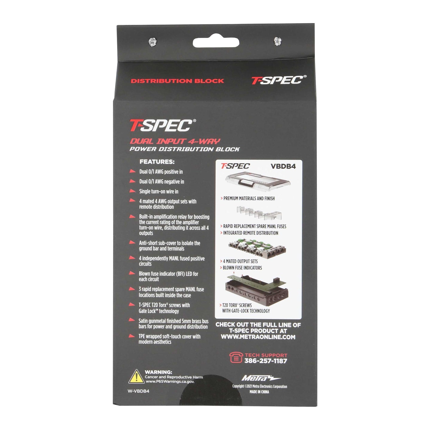 Distribution Block | Dual Input | 4-Way Power + Ground