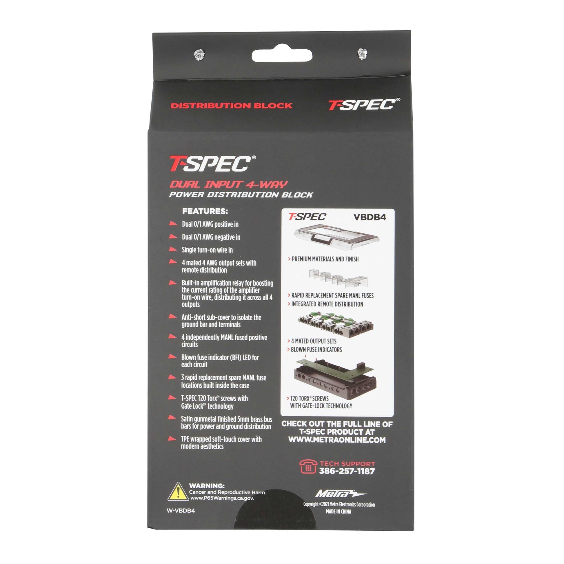 Distribution Block | Dual Input | 4-Way Power + Ground
