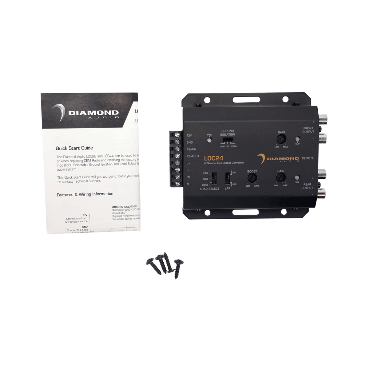 4-Channel LOC Series Line-Output Converter (2 In/4 Out) - LOC24