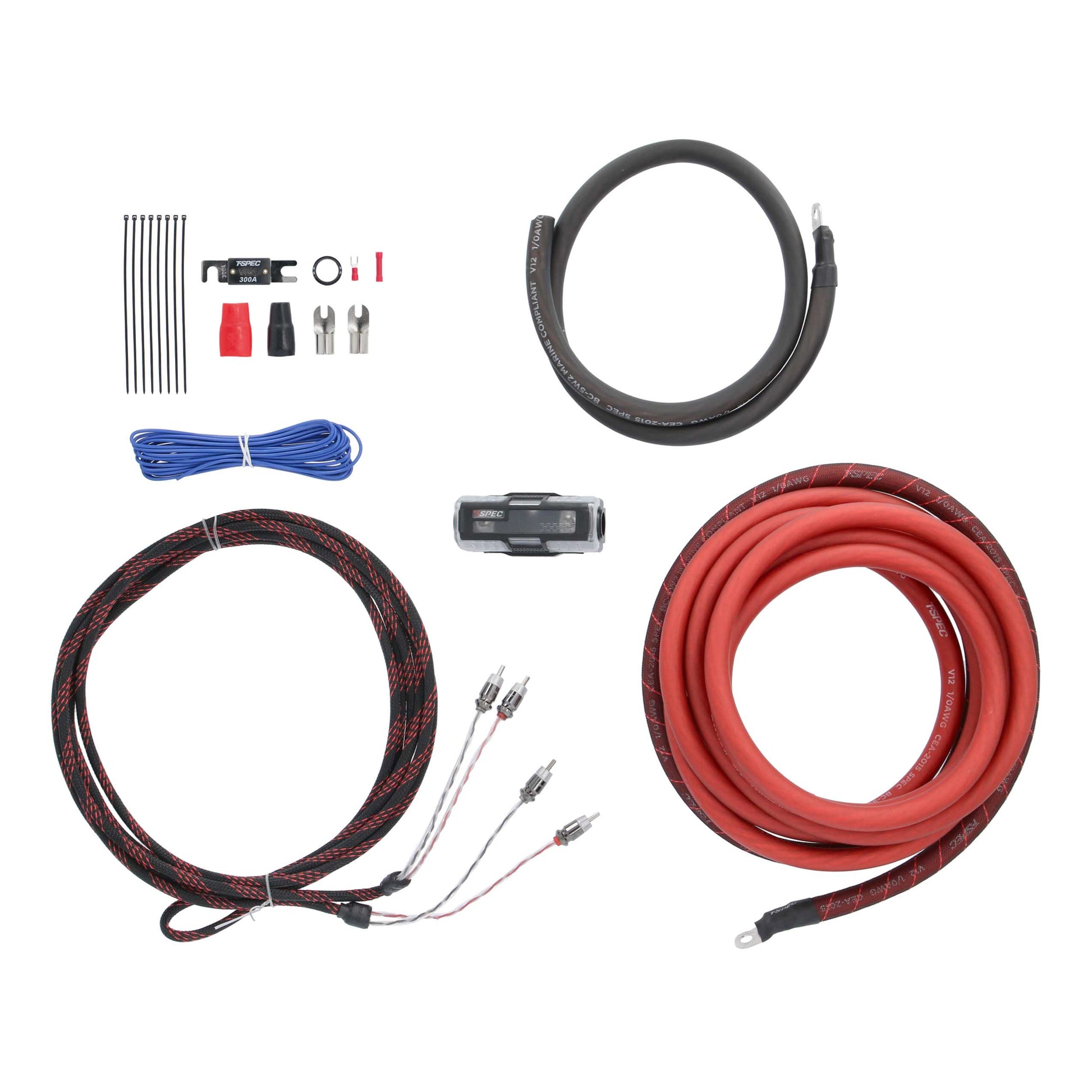 V12 Amp Kit with RCA | 1/0 AWG | 6000W