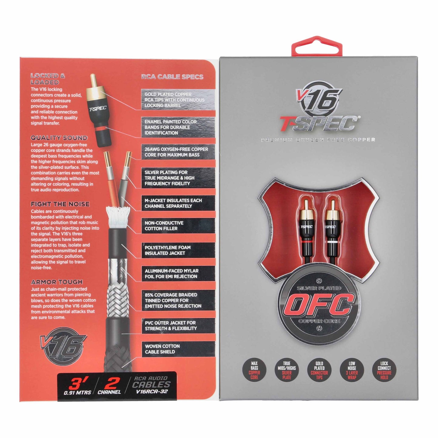 V16 2-Channel RCA Cable | 3 ft.