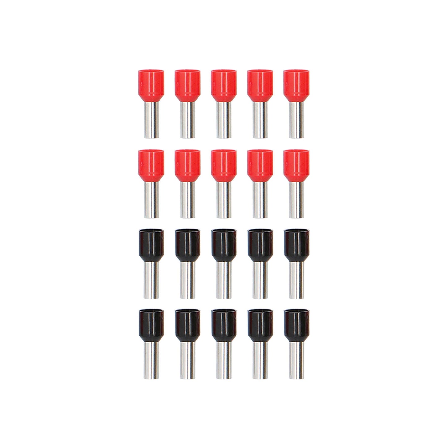 Ferrules Refill Pack | 8GA | Red/Black | 20 Piece