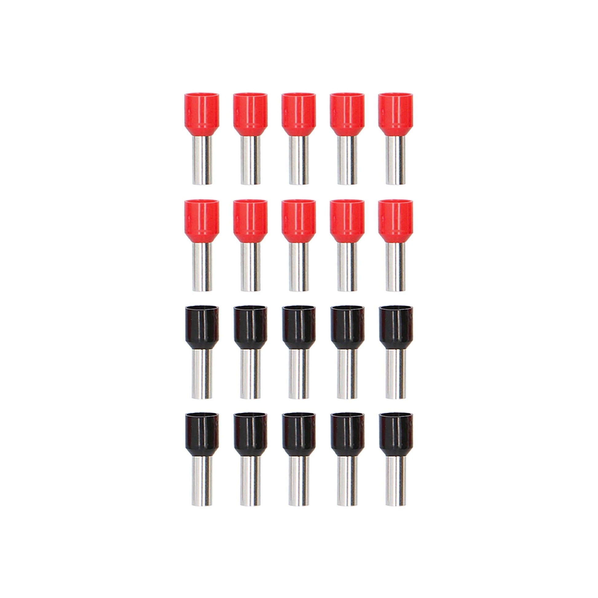 Ferrules Refill Pack | 8GA | Red/Black | 20 Piece