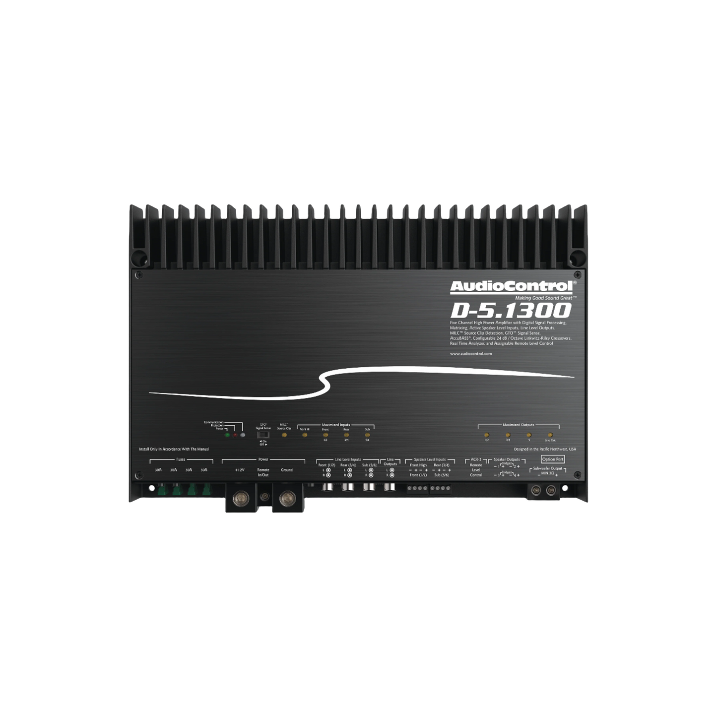 D-5.1300 High-Power 5-Channel DSP Matrix Amplifier w/AccuBass