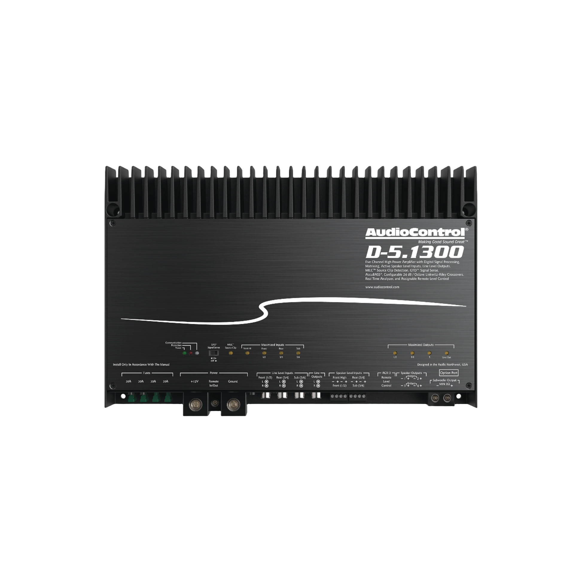 D-5.1300 High-Power 5-Channel DSP Matrix Amplifier w/AccuBass