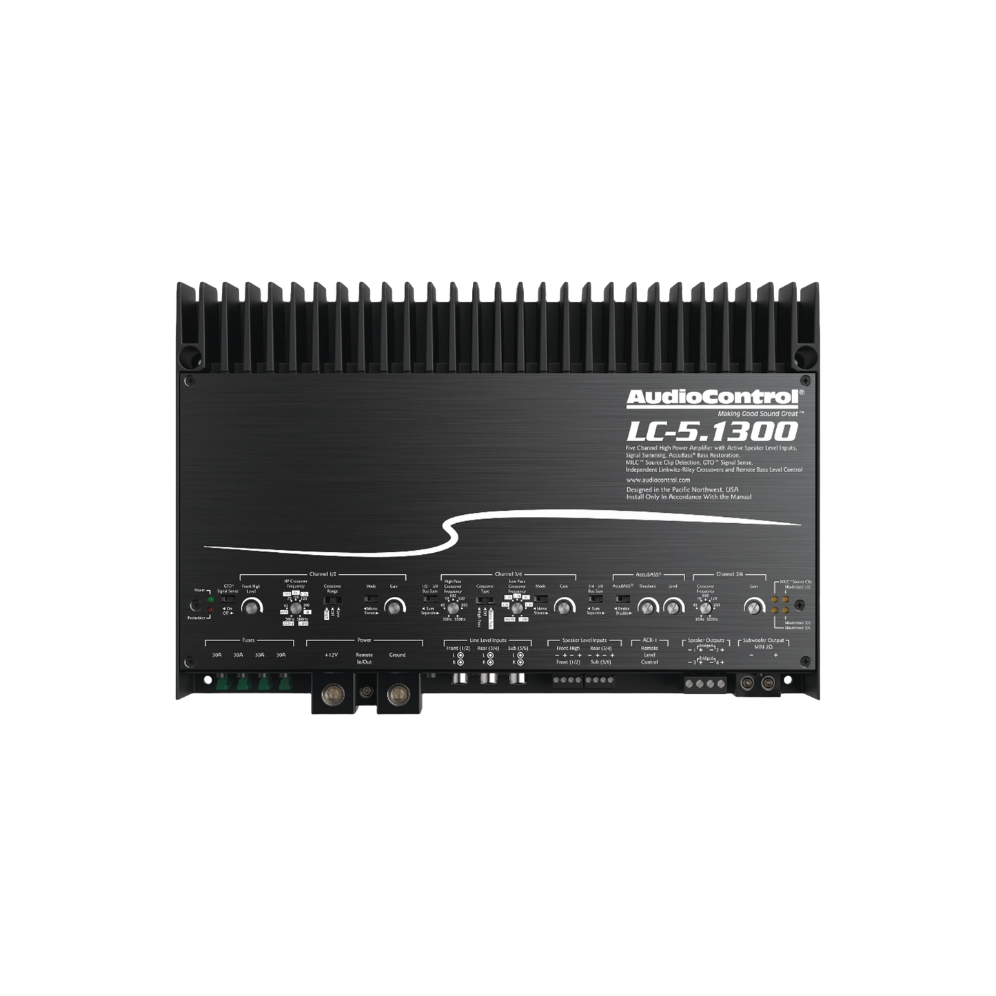 LC-5.1300 High-Power 5-Channel or 3-Channel Amplifier w/AccuBASS