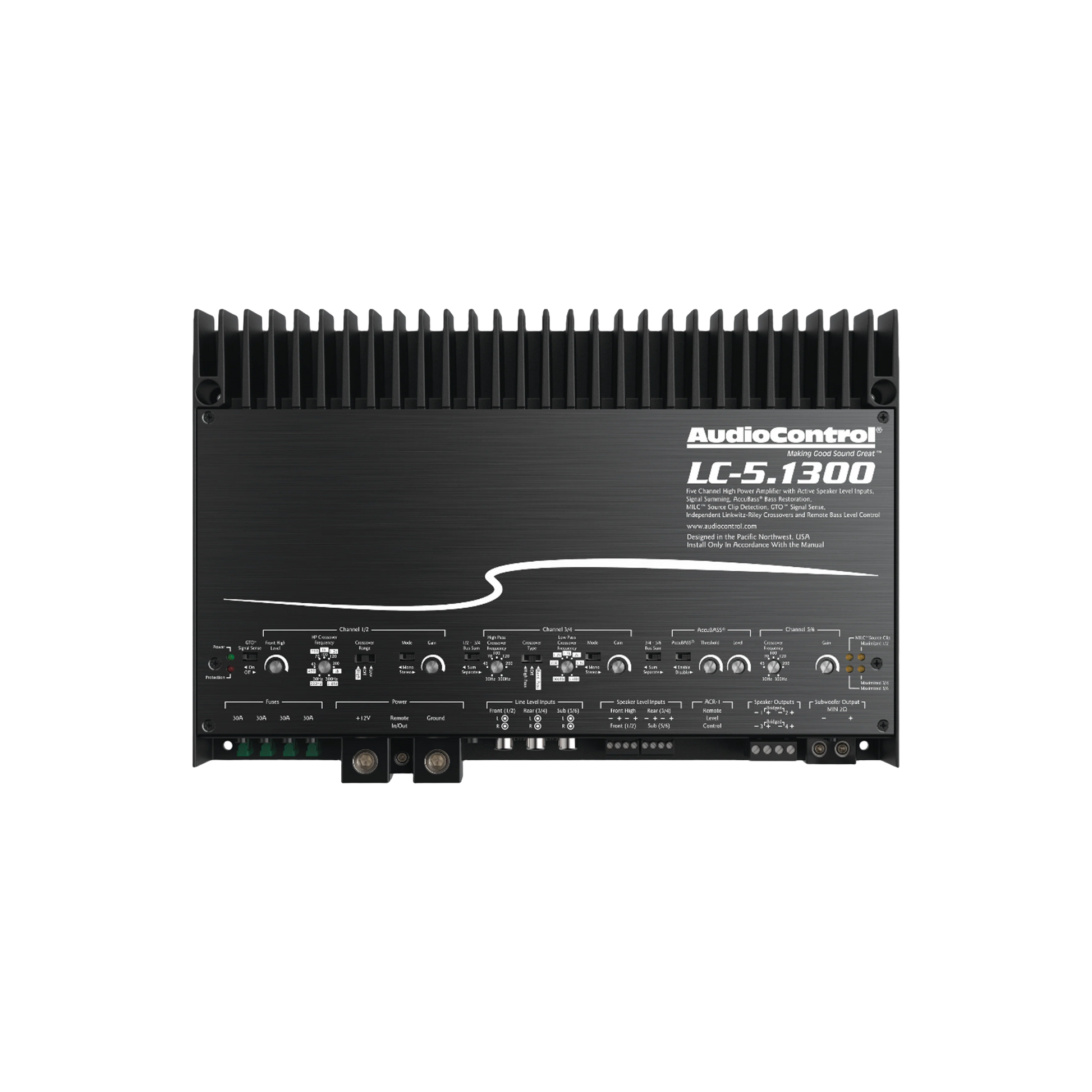 LC-5.1300 High-Power 5-Channel or 3-Channel Amplifier w/AccuBASS