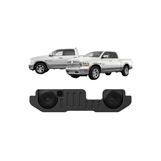 TXRM02D10 RAM Truck (2002-2025) Under Seat Dual 10" Loaded Subwoofer Enclosure