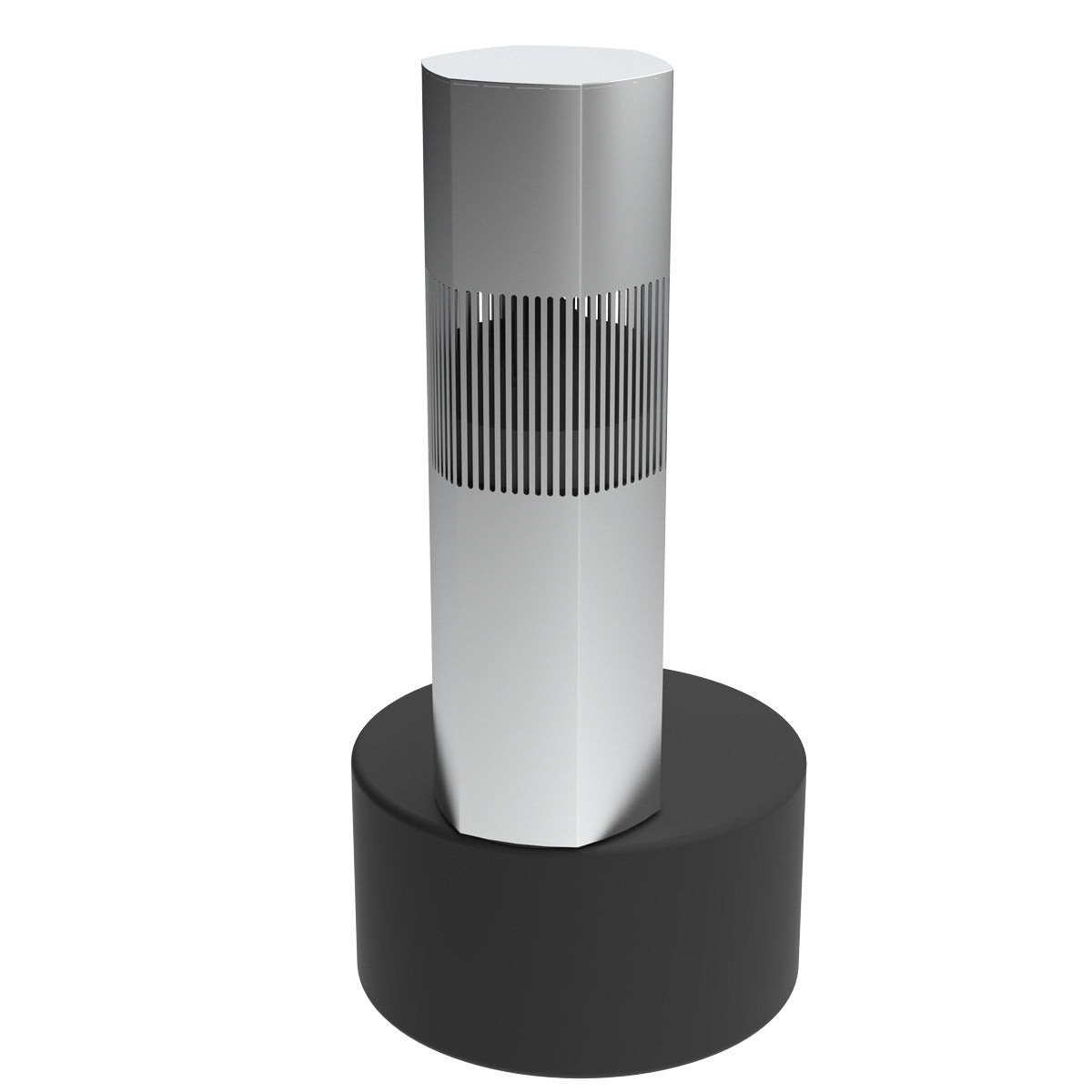 Luxury Bollard Spkr, 10in Sub, 360deg 6.5in 8hm/70v, Silver