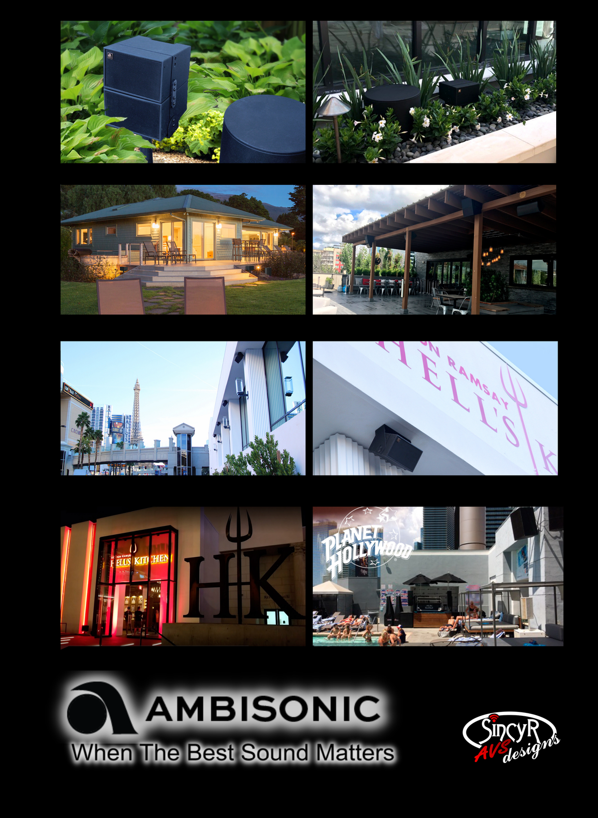 Ambisonic outdoor performance speaker installations