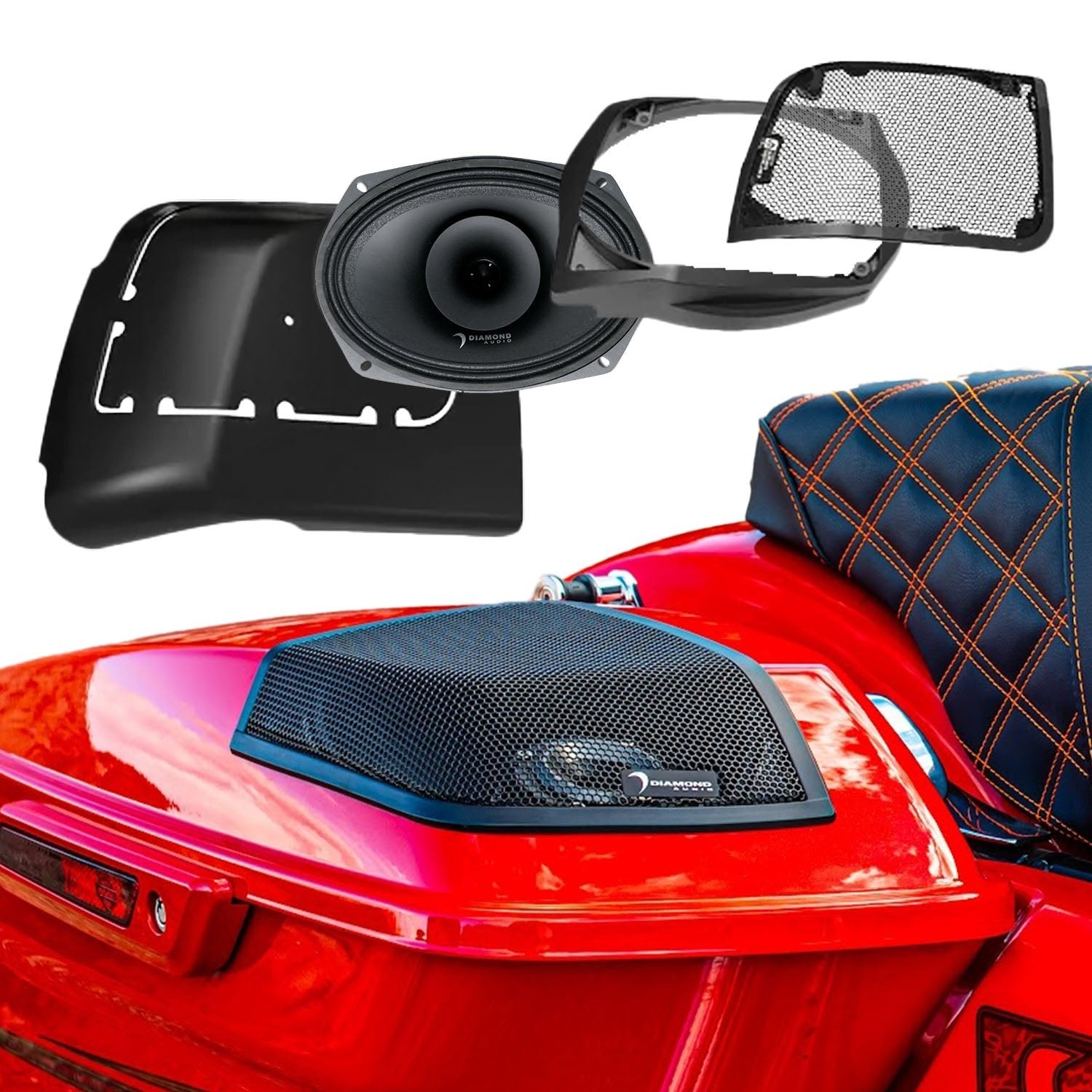 2014-2023 Harley Davidson® Cut In Lid Kit with MP692 (2Ω) Speakers - MSMP692LK