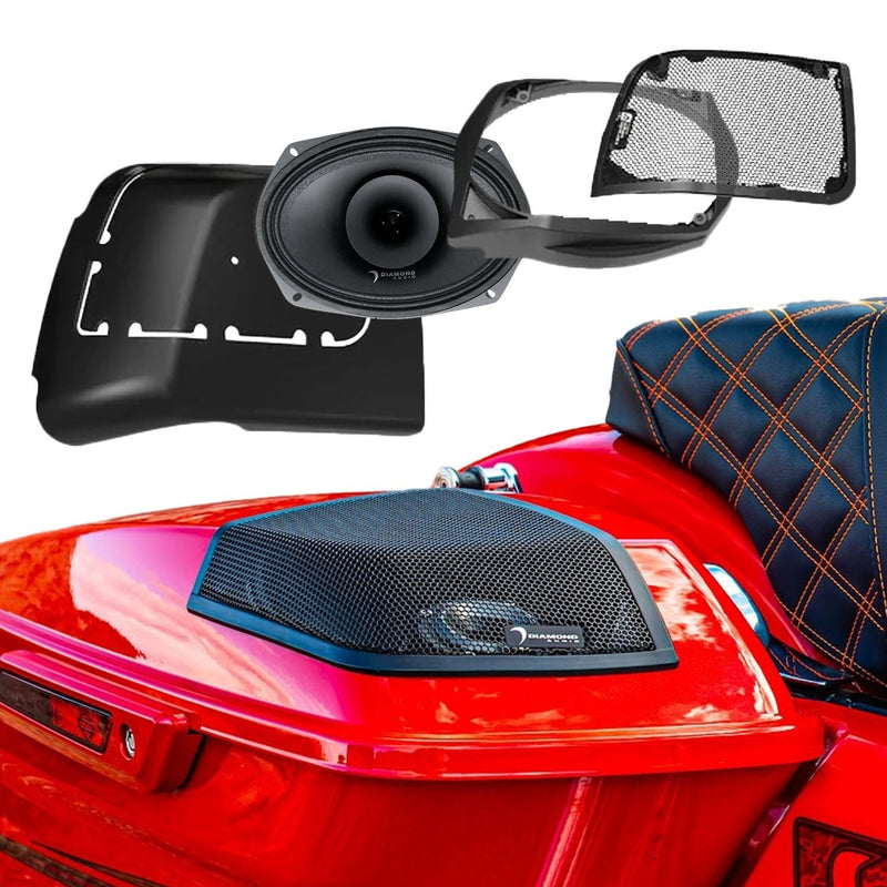 2014-2023 Harley Davidson® Cut In Lid Kit with MP692 (2Ω) Speakers - MSMP692LK