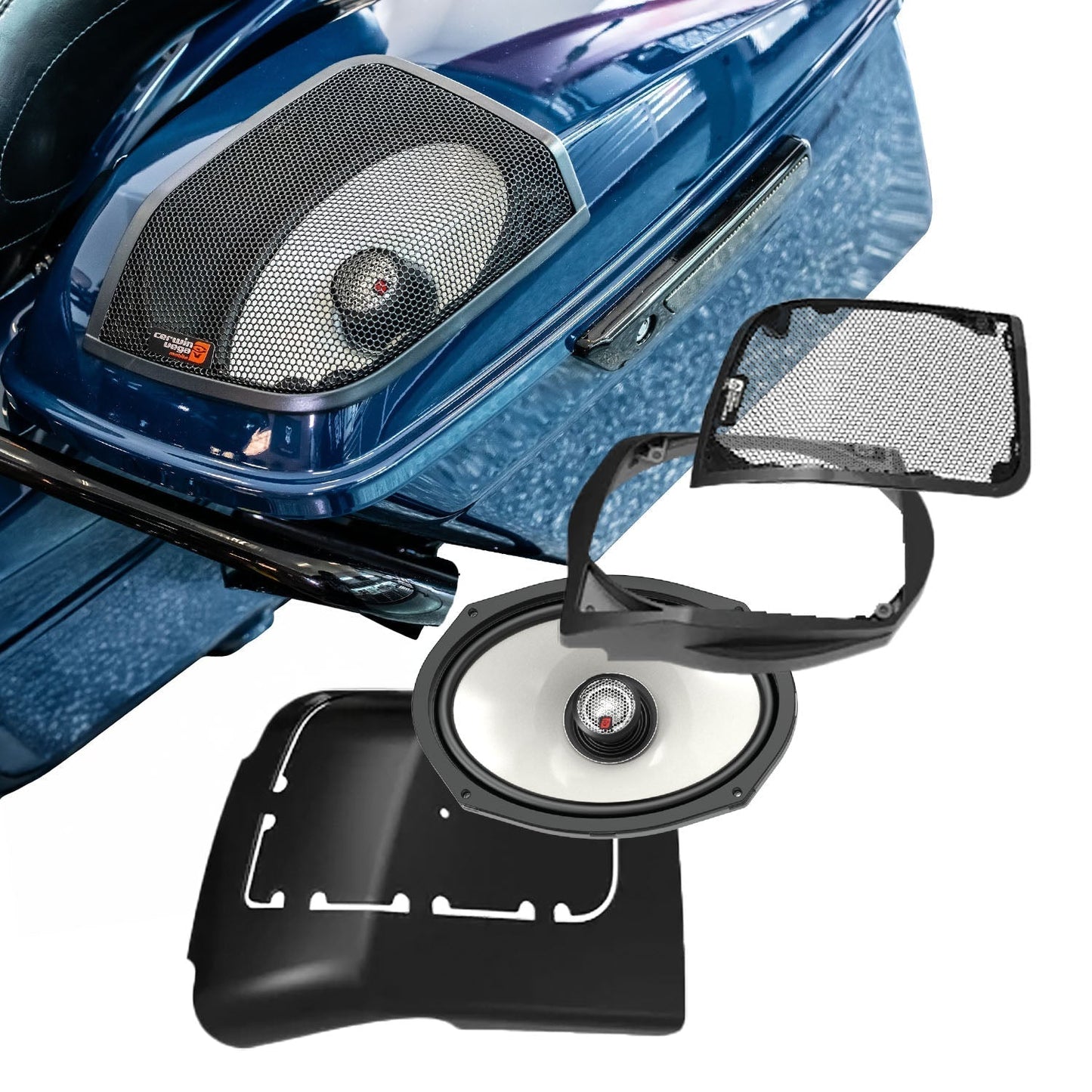 2014-2023 Harley Davidson® Cut In Lid Kit with SM69F4 (4Ω) - RPMSM694LK