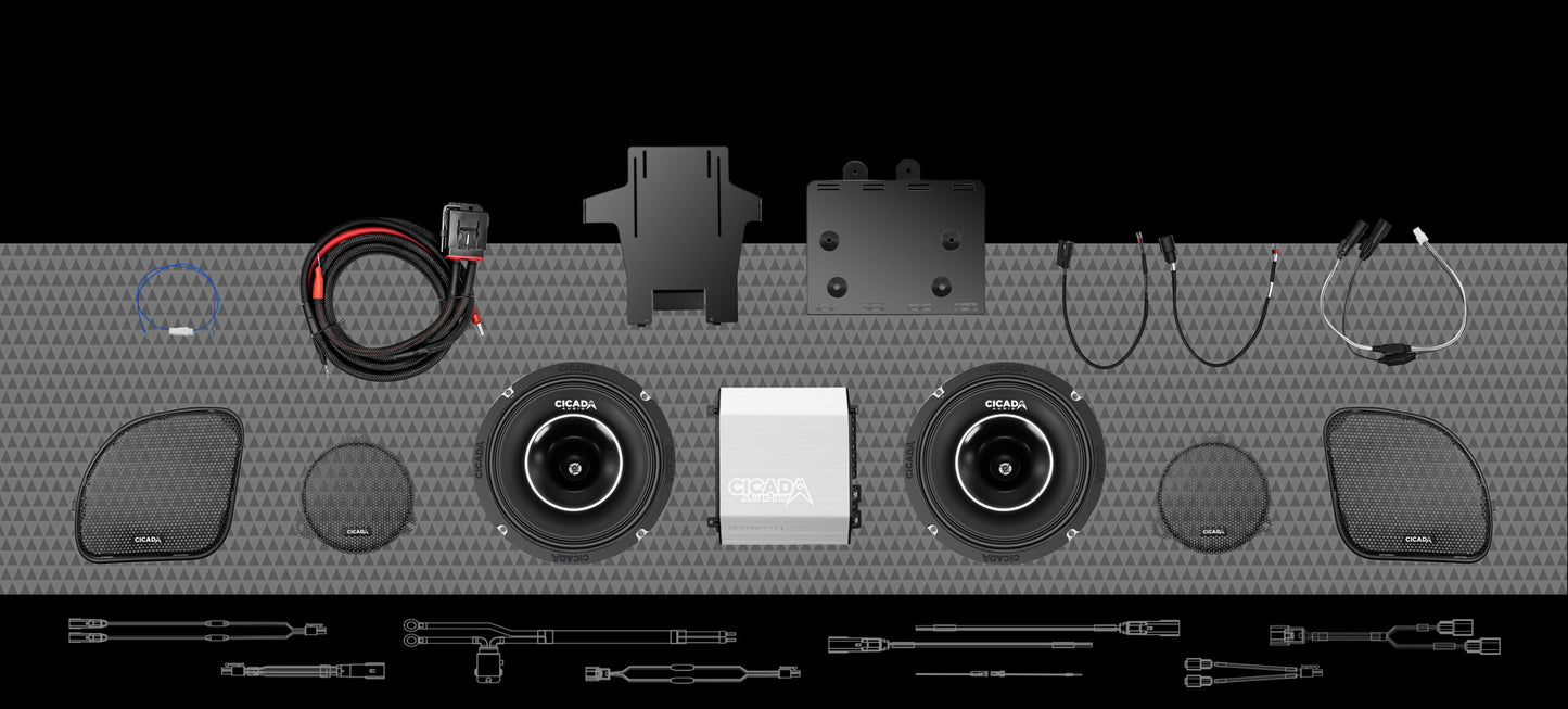 700w 4CH DSP AMPLIFIER &amp; 2 COAXIAL HORN SPEAKER COMPLETE SYSTEM