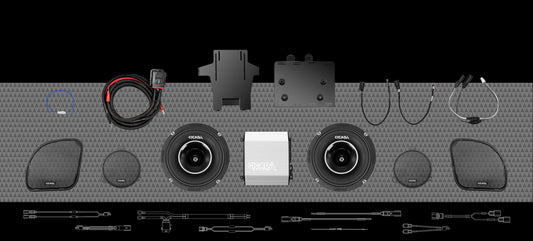 700w 4CH DSP AMPLIFIER &amp; 2 COAXIAL HORN SPEAKER COMPLETE SYSTEM
