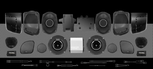 700W 4CH DSP AMPLIFIER &amp; 4 COAXIAL HORN SPEAKER H-D® COMPLETE STSTEM