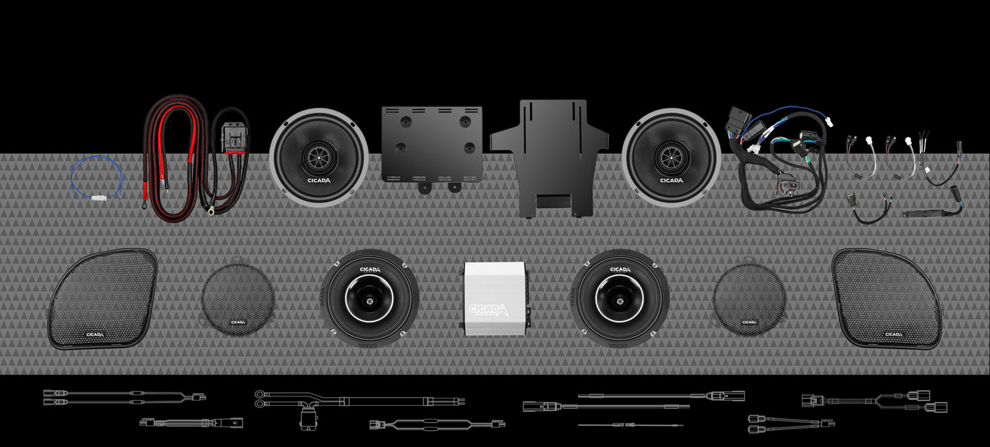 FLXP/CH/CXX 4 CH / 4 SPEAKER SYSTEM FOR 2014-2023 H-D® ULTRA MOTORCYCLES
