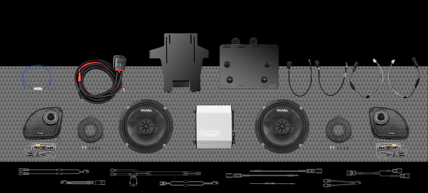 700w 4CH DSP AMP &amp; 4 COMPONENT SPEAKER H-D® COMPLETE SYSTEM