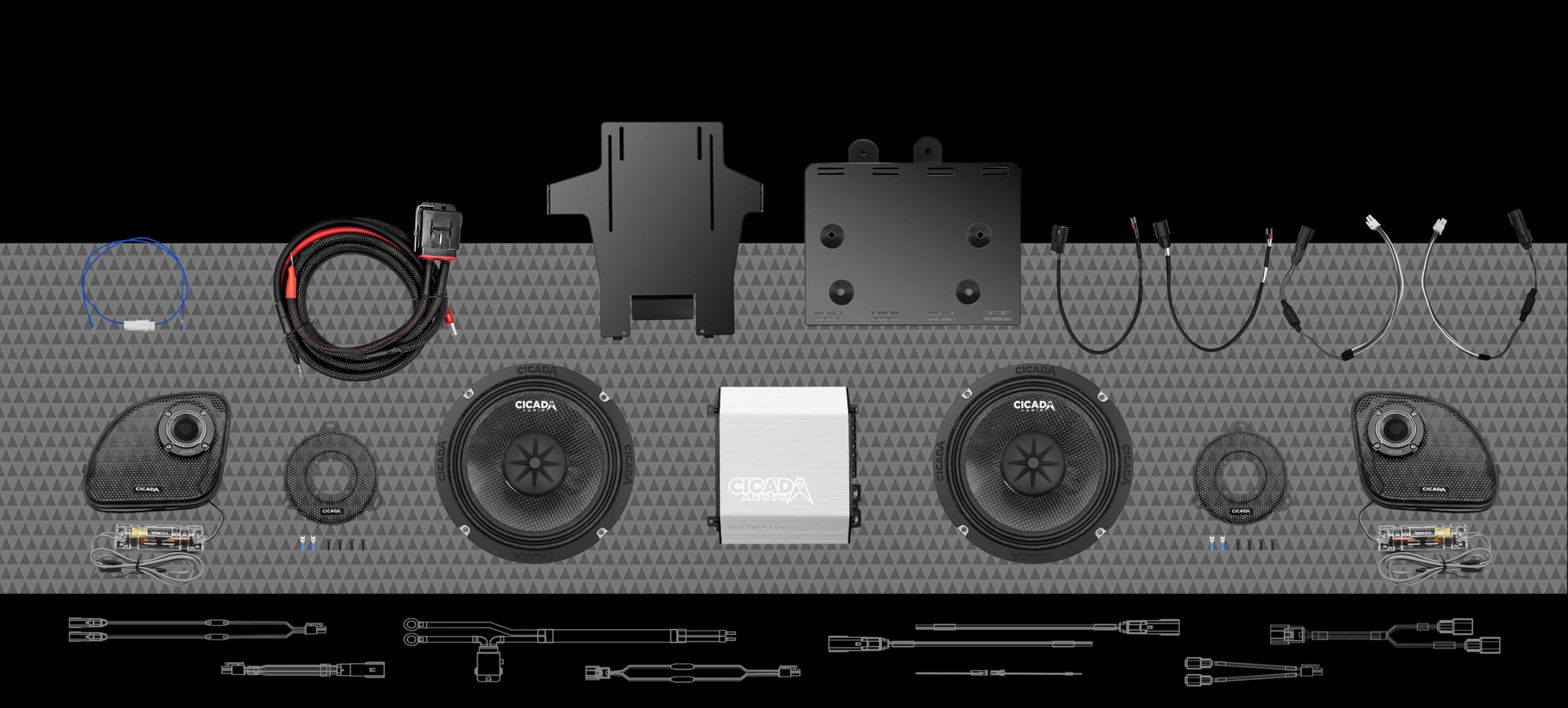 700w 4CH DSP AMP &amp; 4 COMPONENT SPEAKER H-D® COMPLETE SYSTEM