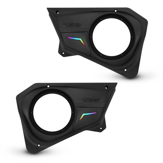 Polaris RZR Rear Door Panels for 8" Speakers with Digital LED Lighting