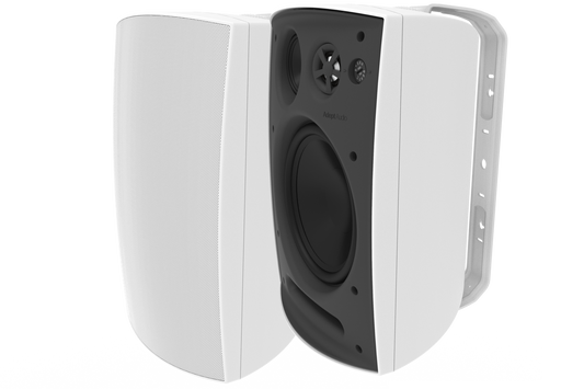 Adept Audio IO80W 8" White 3-Way Surface-Mount Indoor/Outdoor Speakers