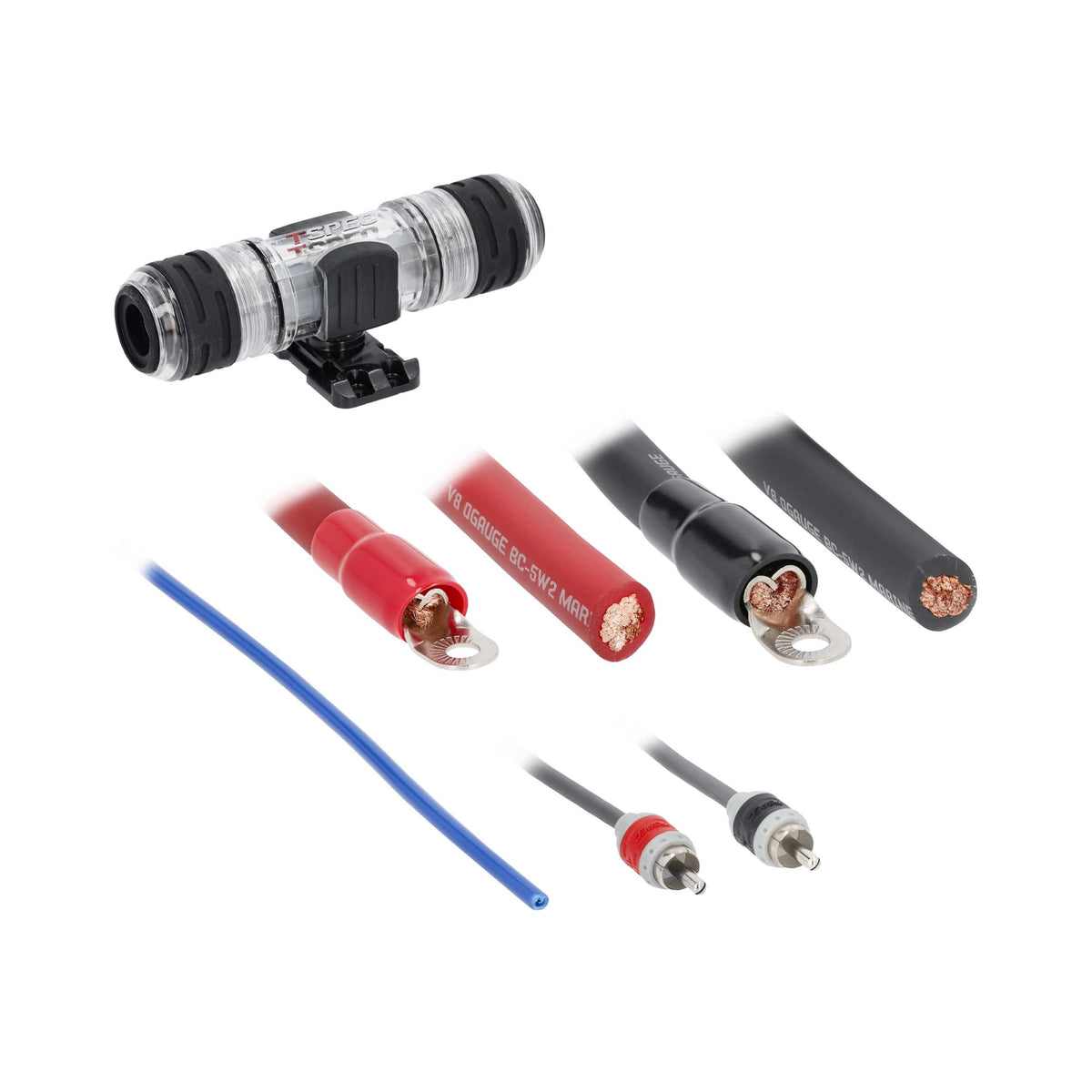 V8 OFC Amp Kit with RCA | 1/0 AWG | 3800W