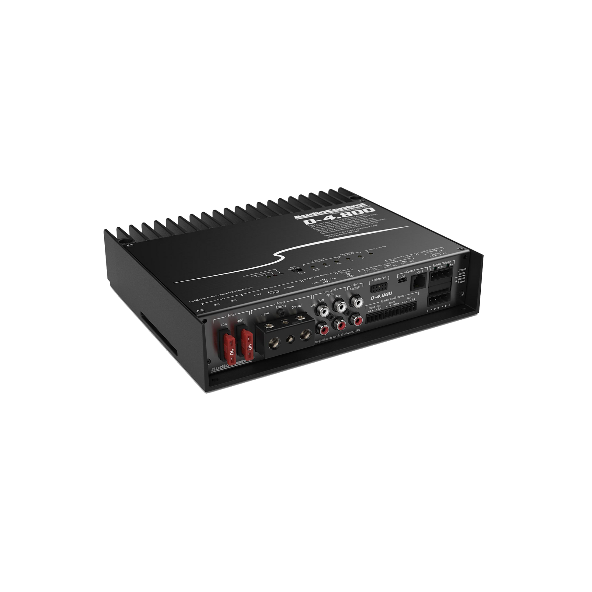 D-4.800 High-Power 4-Channel DSP Matrix Amplifier w/AccuBASS