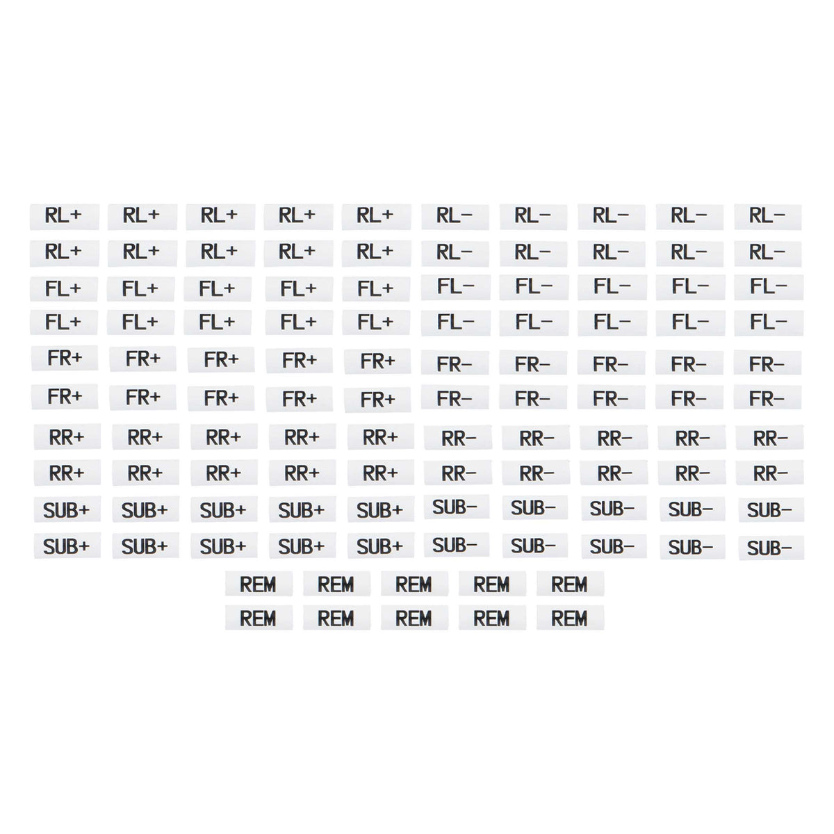 Speaker Wire Heat Shrink Label Refill Pack | 120 Piece