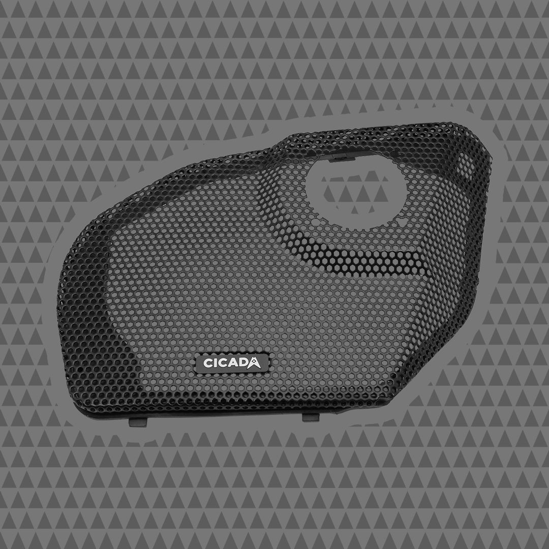 2024+ Road Glide Cicada Audio® Branded Grilles w/ RR075T mounts