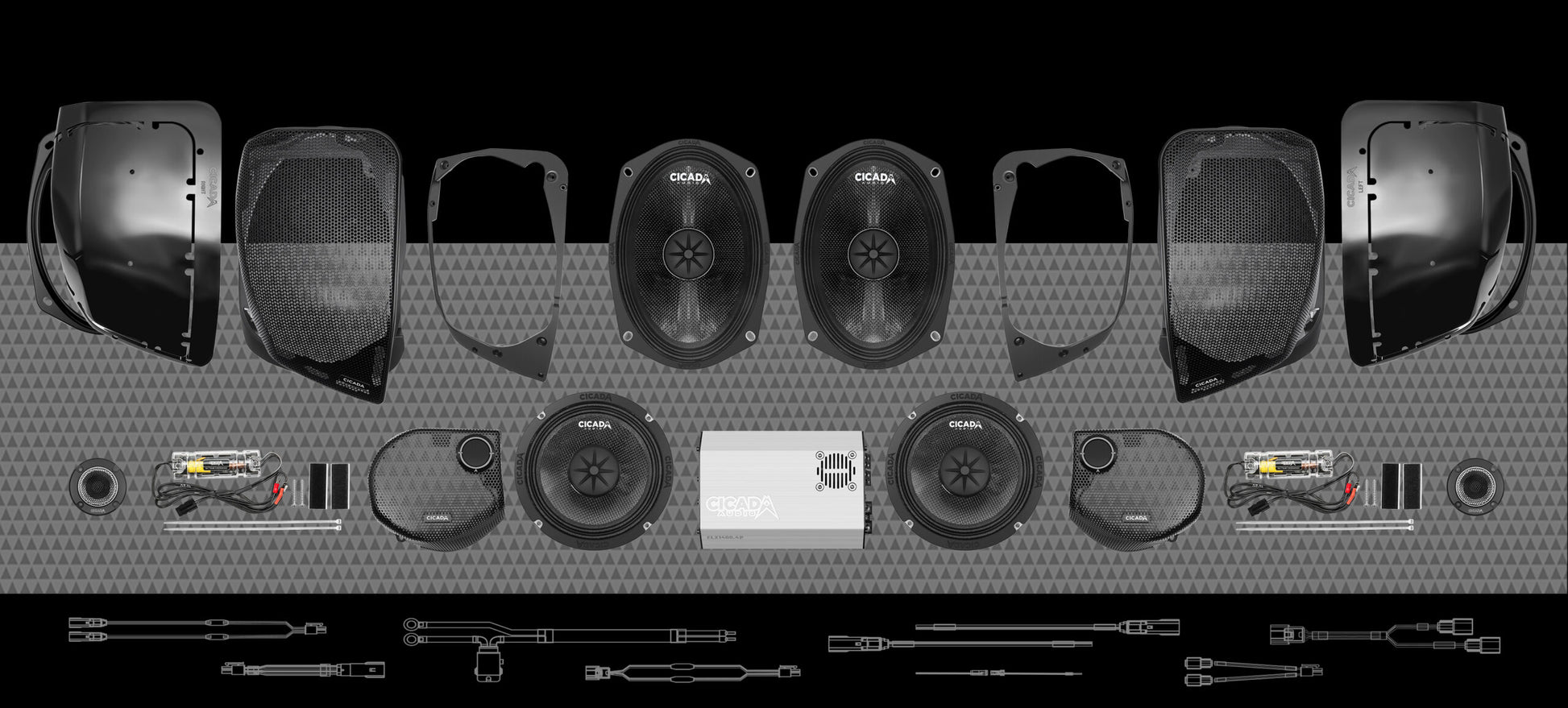 1400w 4CH DSP AMP &amp; 8 COMPONENT SPEAKER H-D® STREET GLIDE® COMPLETE SYSTEM