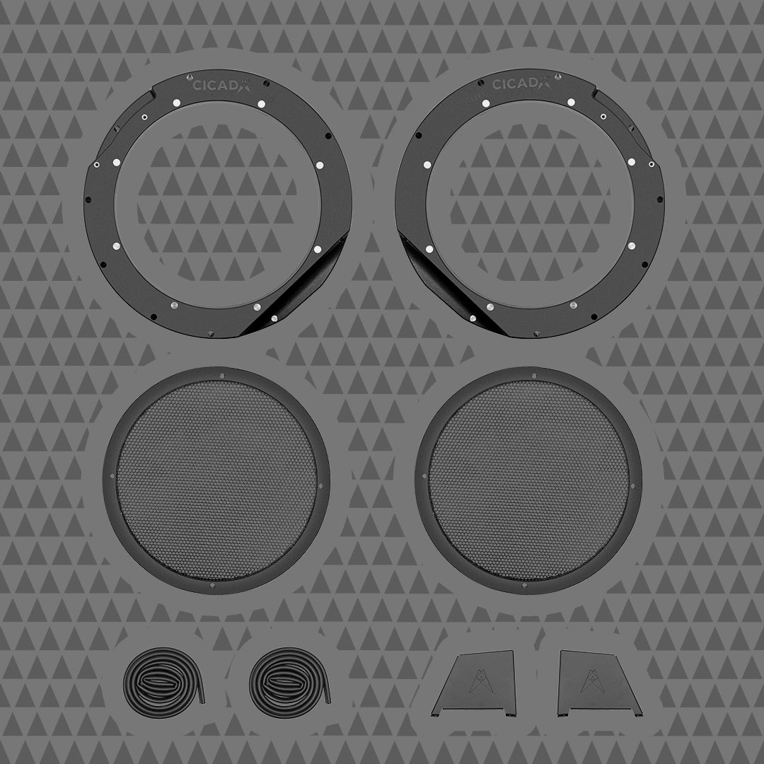 H-D® 2024+ 8-inch or 10-inch Mid-Bass Ring and Grills – Matched Pair
