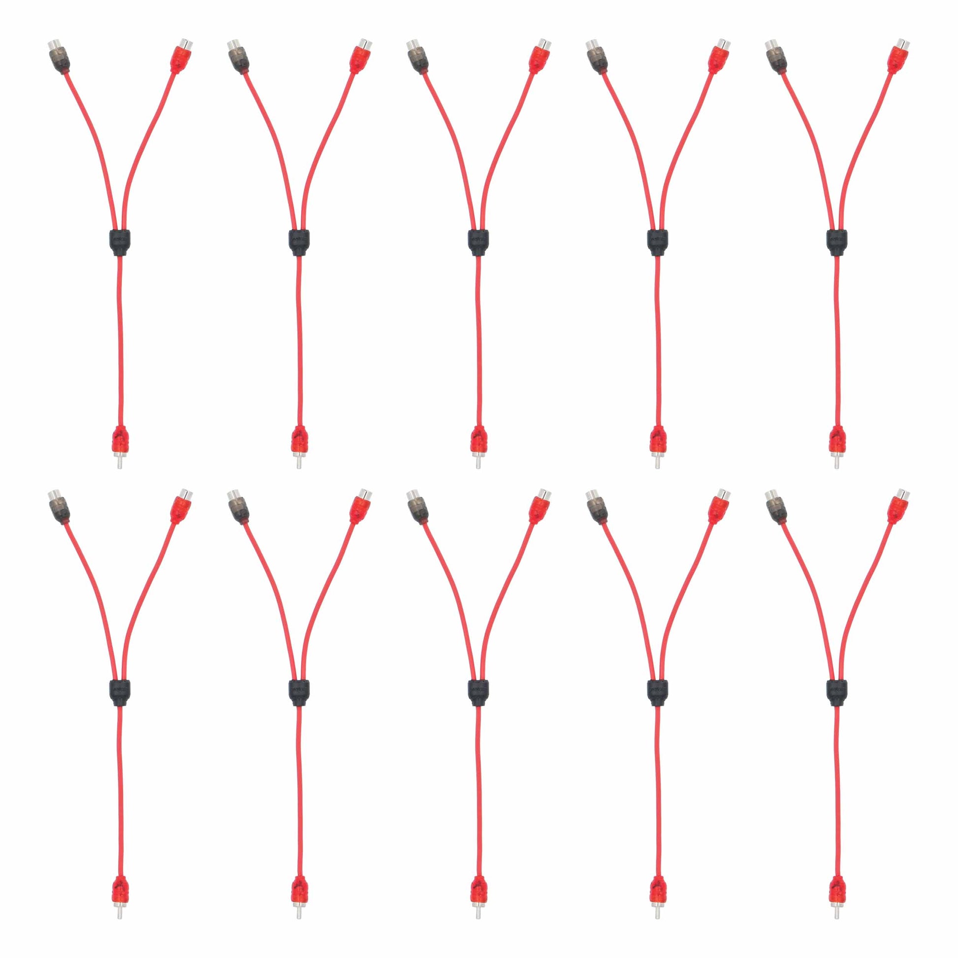 V6 1 Male to 2 Female 2-Channel RCA Y Cable | 10 in.